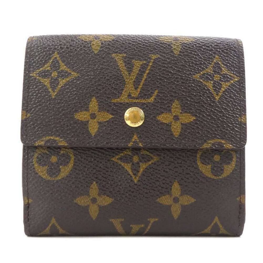 Louis Vuitton Bifold Wallet Monogram Coin Purse Bierto Credit Canvas Brown